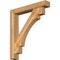 Ekena Millwork Merced Block Rough Sawn Bracket w/ Offset Brace, Western Red Cedar, 6"W x 36"D x 40"H BKT0604X36X40MRC05RWR - alternate 1